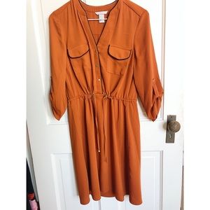 Rust H&M adjustable dress